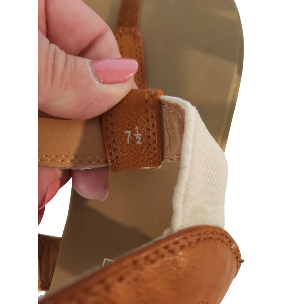 Yellow Box‎ Sporty B Tan Cream Thong Slingback Sandals Womens 7.5 - Picture 3 of 5